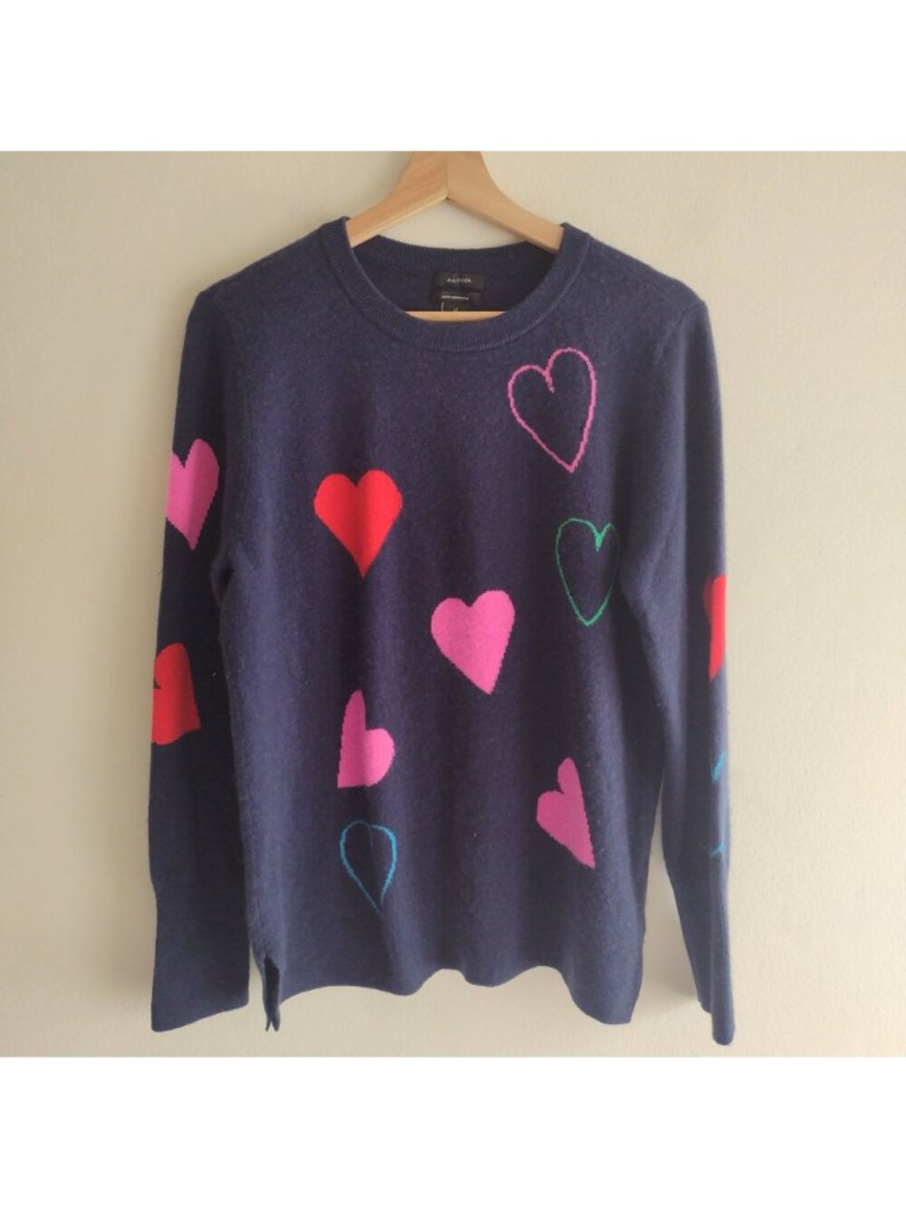Nordstrom Halogen Cashmere Sweater XL Heart Print Sweater - Picture 10 of 10